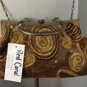 Beautiful Vintage Evening Bag by "Red Coral" Elegant Style NWT